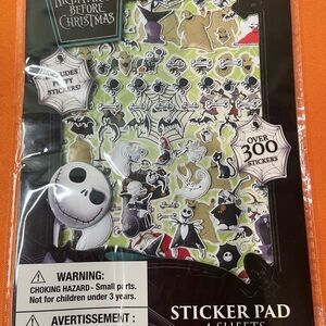 Disney The Nightmare Before Christmas Sticker Pad - Black and White